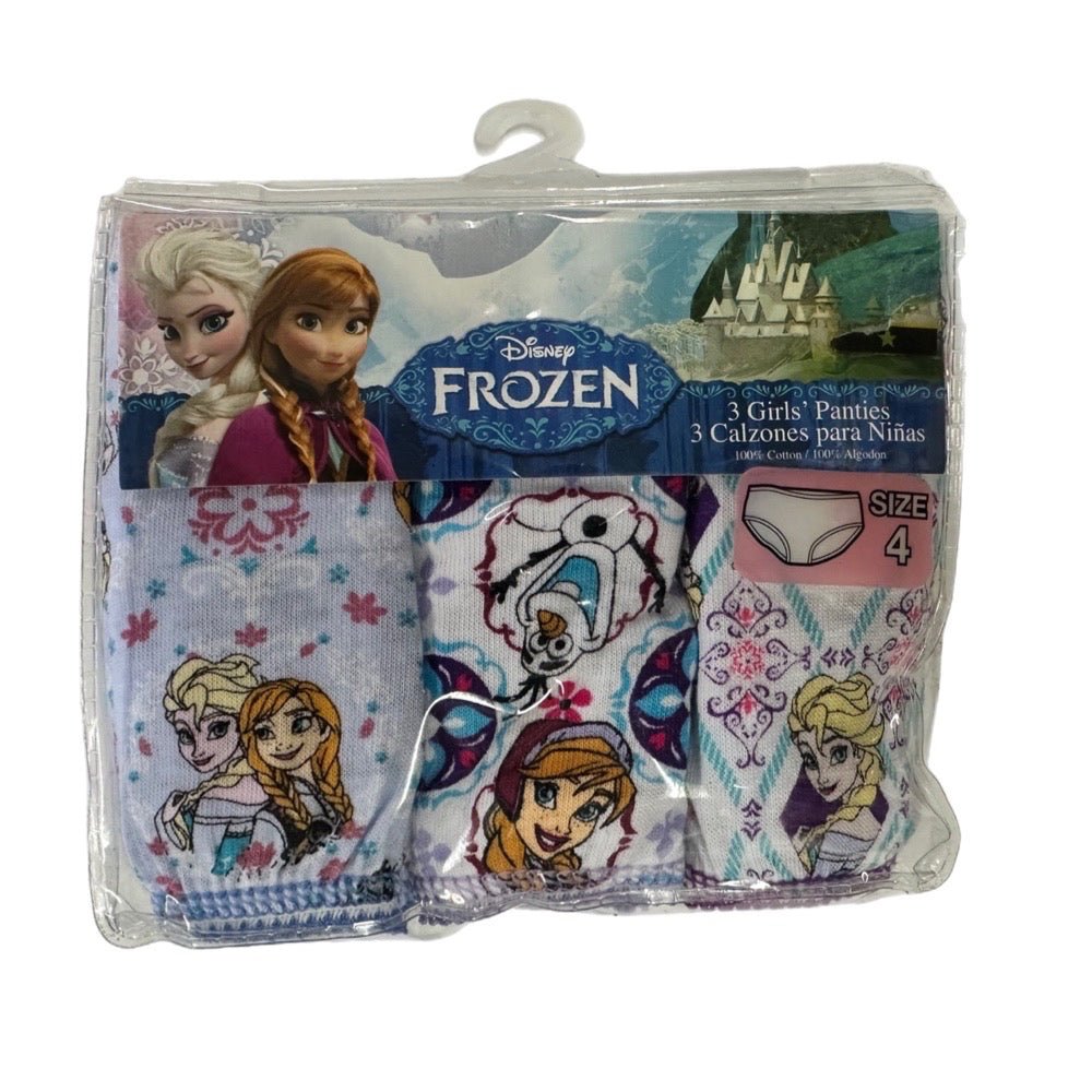 Handcraft Disney Frozen Elsa & Ana 3 pack panties SIZE 4 BRAND