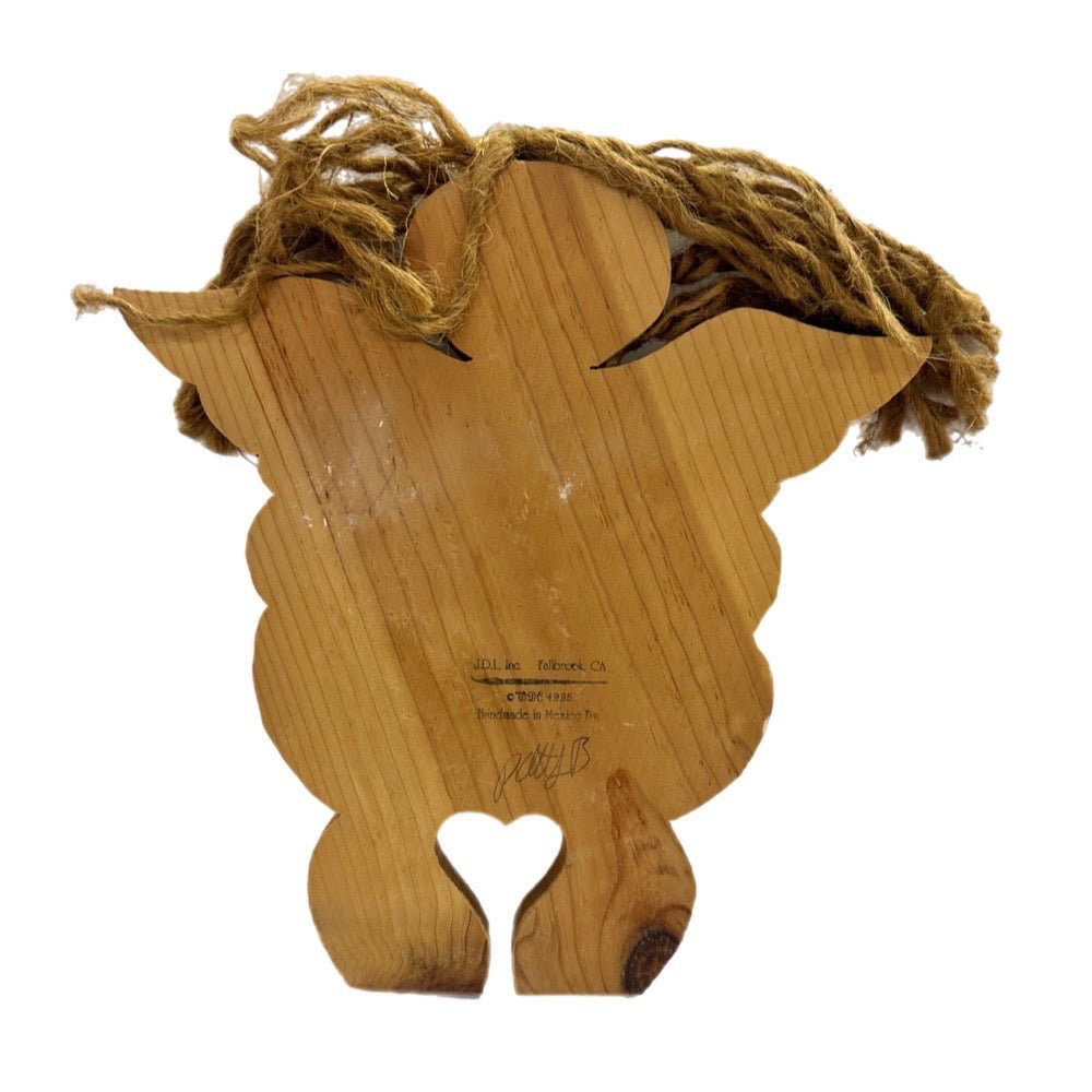 Vintage 1990's Angels in Training wooden angel wall hanging picture folk art USA | Finer Things Resale