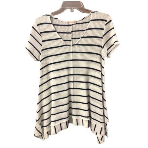 Altar'd State waffle knit stripe shirt blouse finer things resale - 0