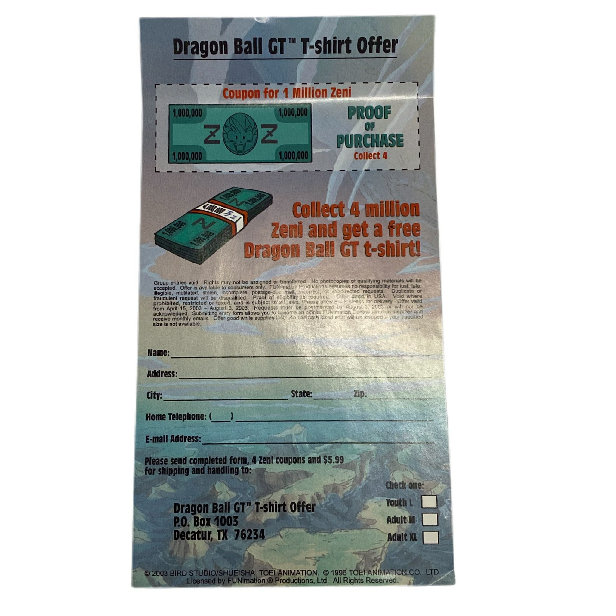 Dragon Ball Z Evolution Anime VHS with t-shirt insert | Finer Things Resale