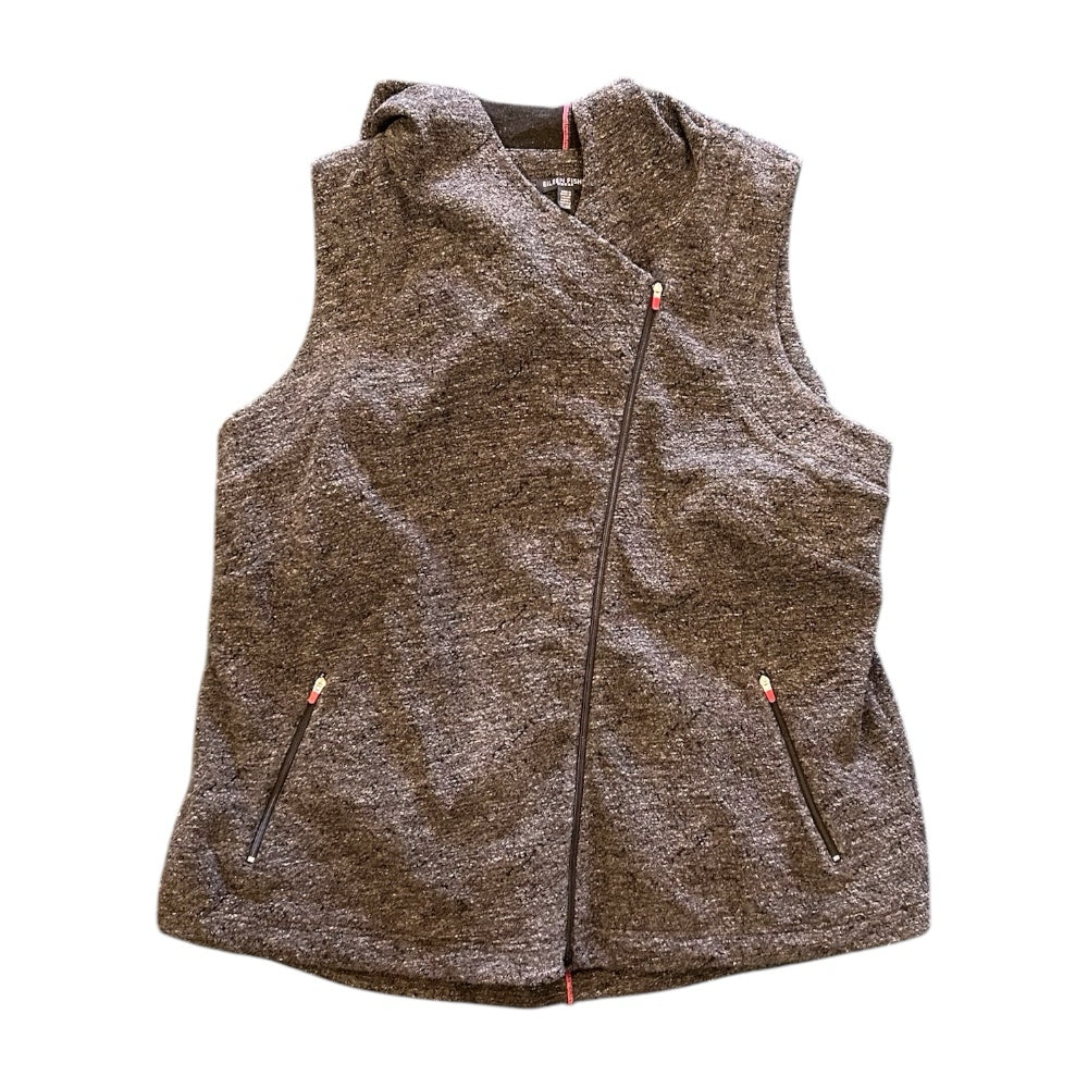 Eileen Fisher Gray Charcoal Hooded Vest SIZE 1X