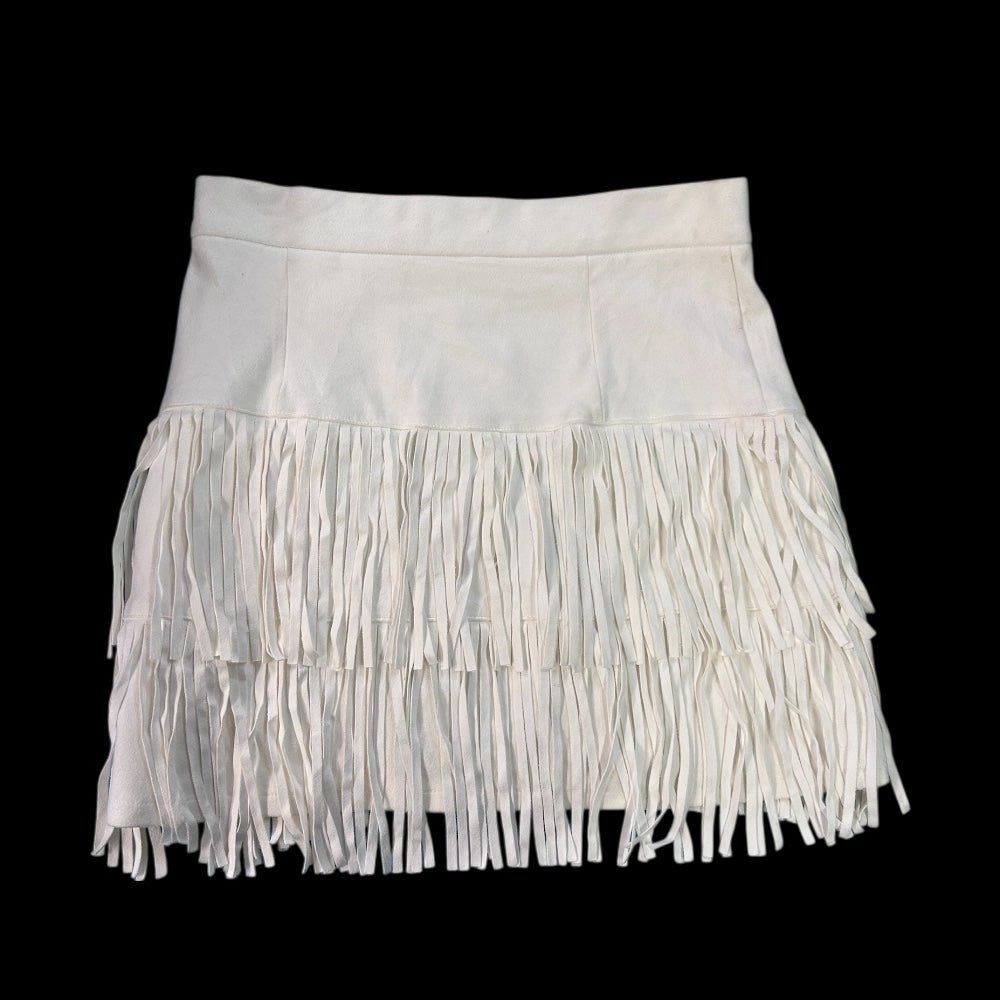 Altar'd State Fringe Mini Skirt SIZE MEDIUM | Finer Things Resale
