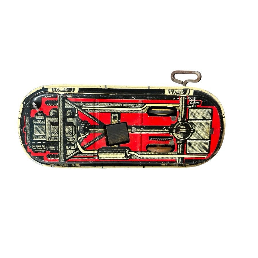 Louis Marx & Co Learn To Drive Safe Driving School Tin Litho Wind-up Toy Car USA | Finer Things Resale