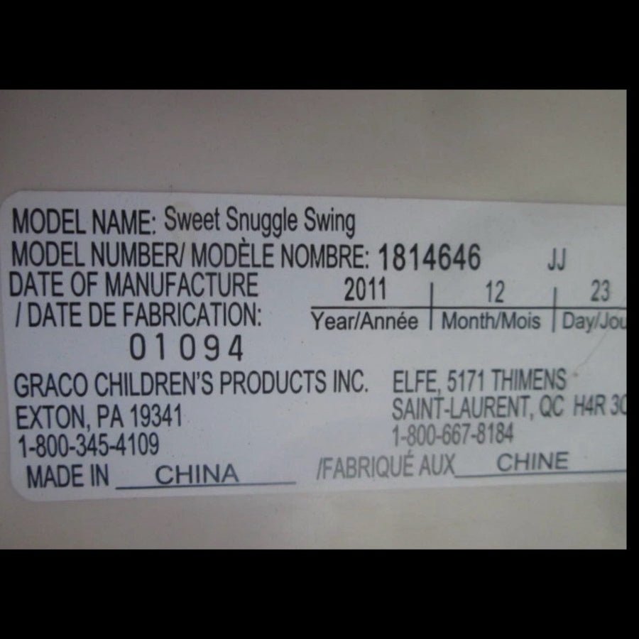 Graco Sweet Snuggle Cradle Swing REPLACEMENT battery cover1814646 Minnie Poodle | Finer Things Resale
