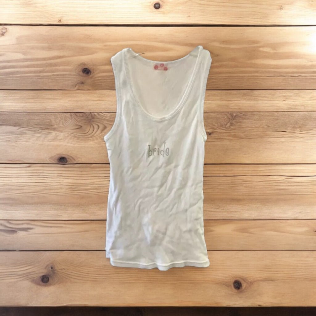 Mud Pie I do! Bride tank top shirt SIZE MEDIUM | Finer Things Resale