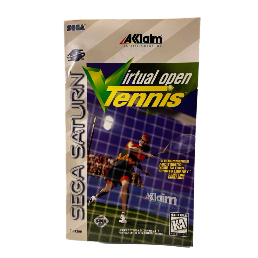 Virtual Open Tennis Sega Saturn game with booklet VINTAGE 1996 | Finer Things Resale