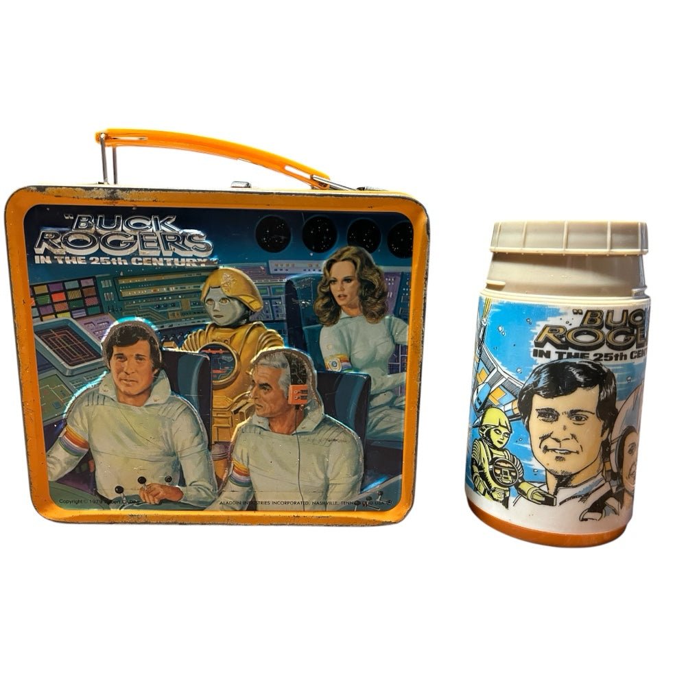 Buck Rogers in the 25th  Century Metal Lunchbox with Thermos Aladdin VINTAGE 197