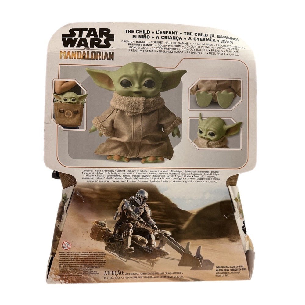 Star Wars The Mandalorian The Child Baby Yoda 11" Talking Plush in Satchel Grogu | Finer Things Resale