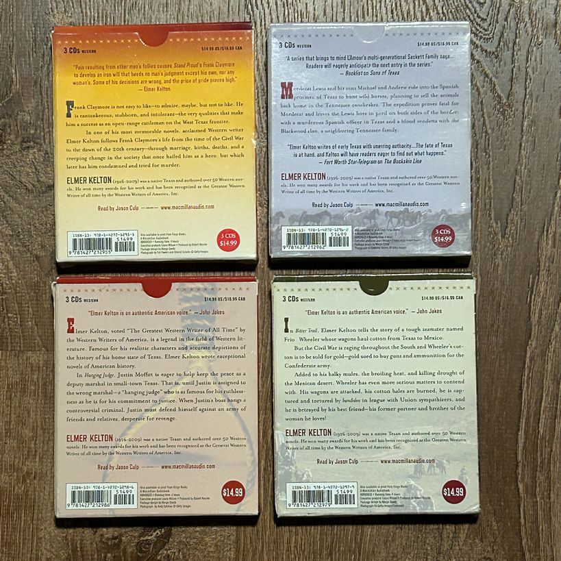 Elmer Kelton Western Audio Books Lot of 4 Western Graphic Novels | Finer Things Resale