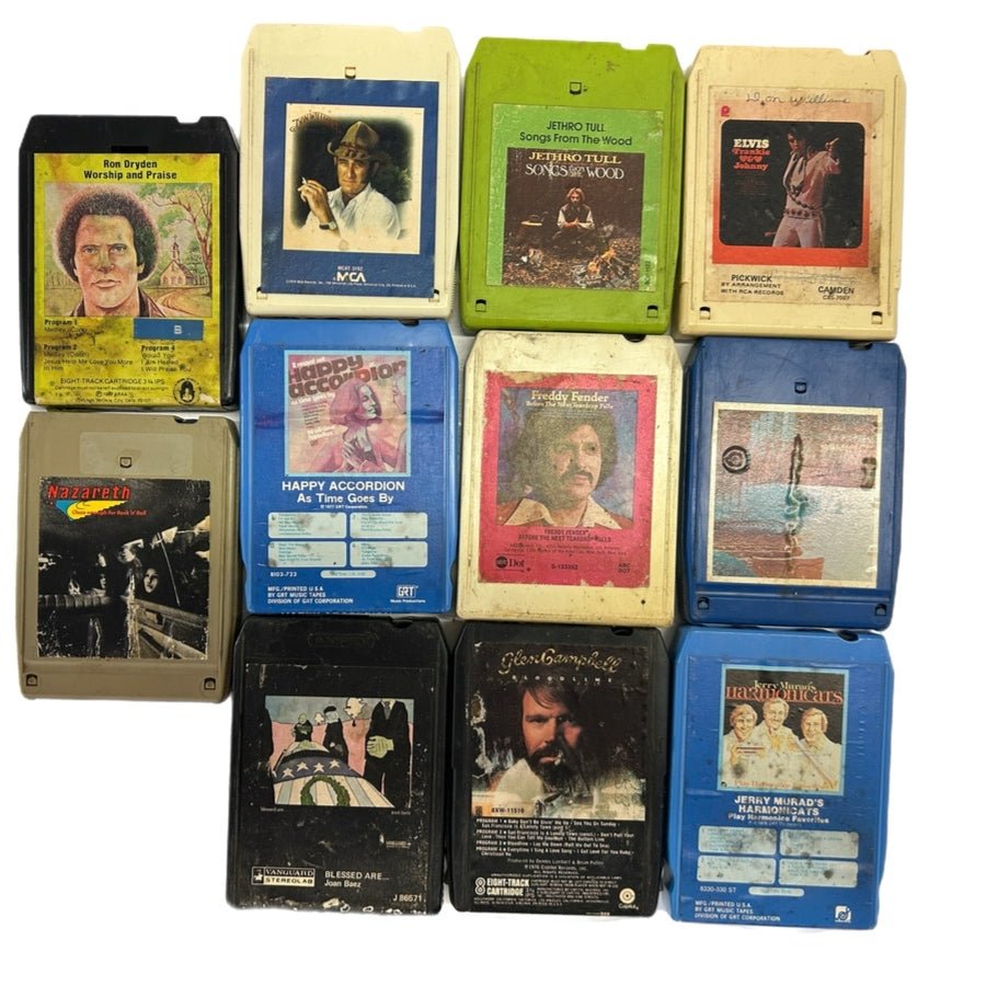 9 track Tape Lot 32  Mixed Country Rock Gospel Pop VINTAGE 1970's | Finer Things Resale