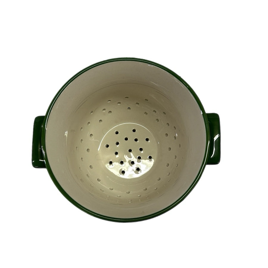 Pioneer Woman Rose Shadow Ceramic Colander Strainer with Drip Plate | Finer Things Resale