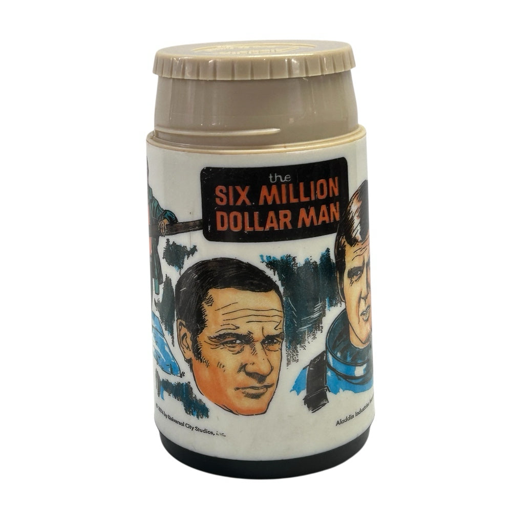 Six Million Man Bionic Man Lunch Box Thermos Bottle Aladdin VINTAGE 1974