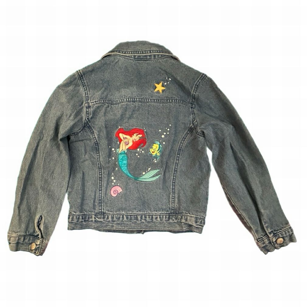 Disney Store The Little Mermaid Ariel Denim Jacket SIZE MEDIUM VINTAGE!