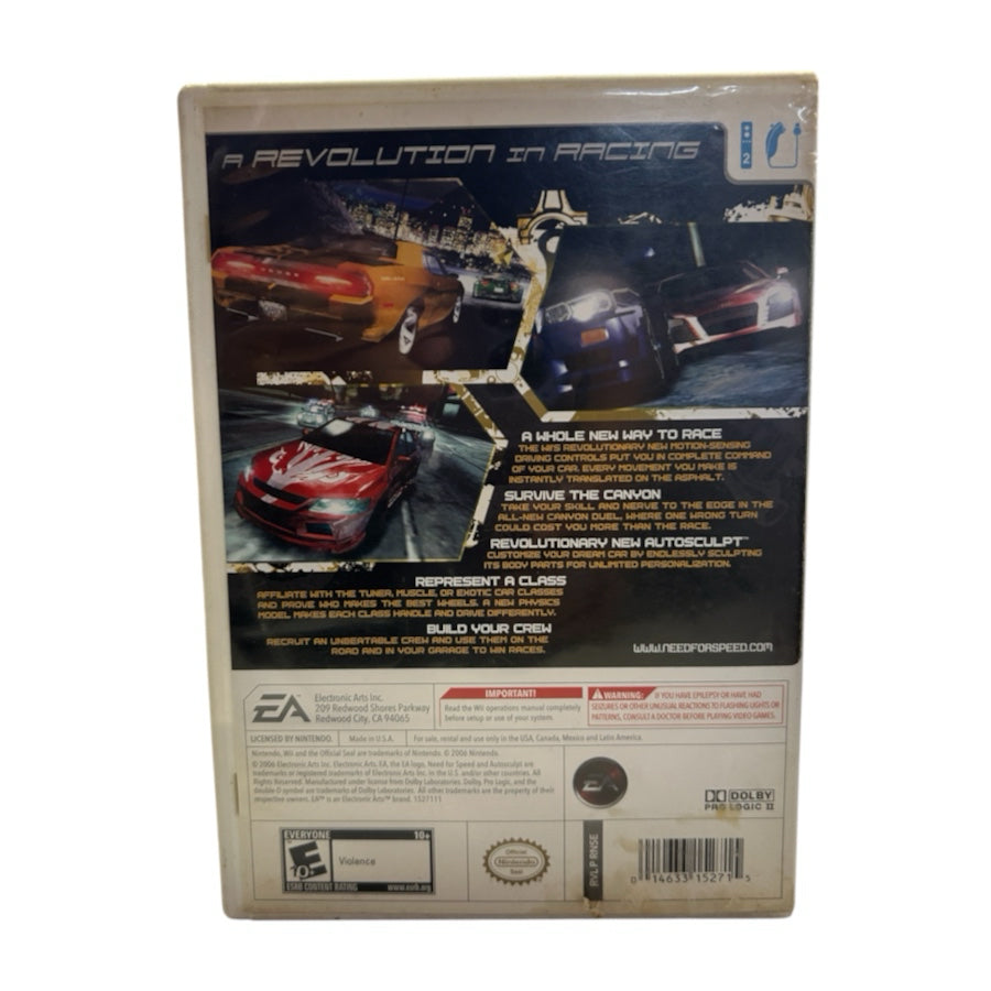 Need for Speed Carbon Nintendo Wii Game EA Racing 2006 Rated E 10+