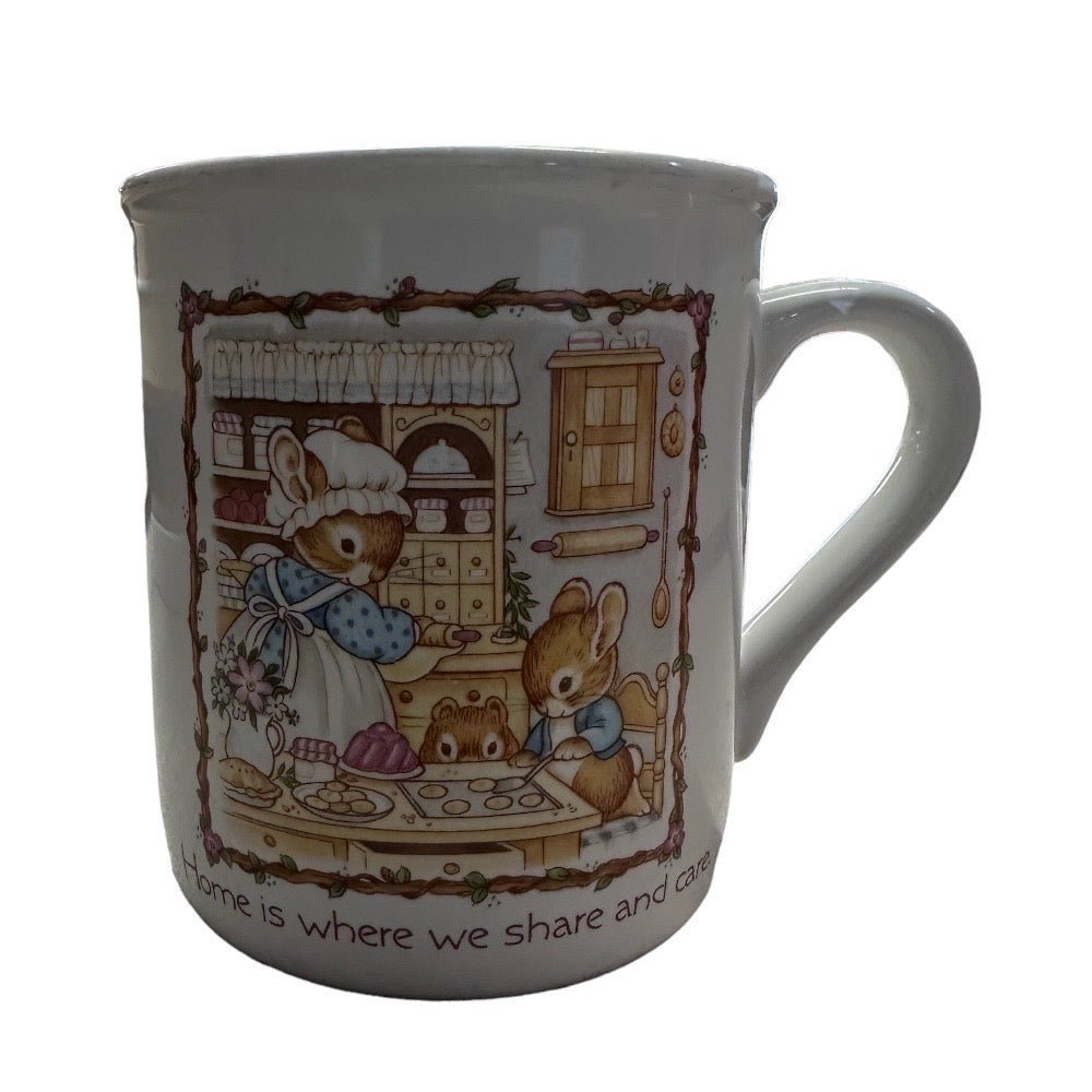 Hallmark Mug Mates "Home is where we share & care" coffee mug VINTAGE 1985 | Finer Things Resale