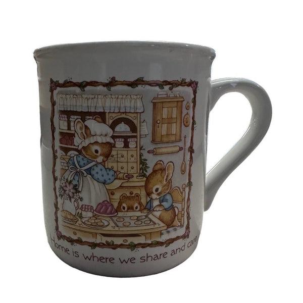 Hallmark Mug Mates "Home is where we share & care" coffee mug VINTAGE 1985 | Finer Things Resale