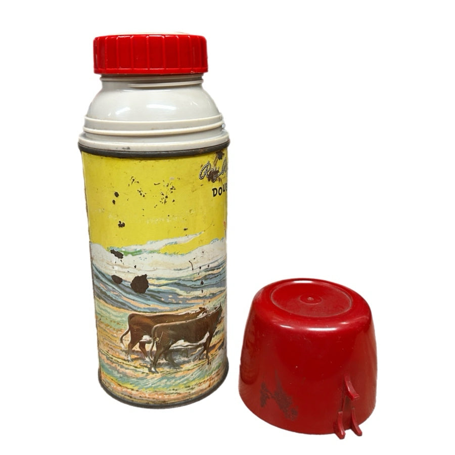 Roy Rogers & Dale Evans Double R Bar Ranch Holtemp Aladdin 1950s Thermos VINTAGE | Finer Things Resale