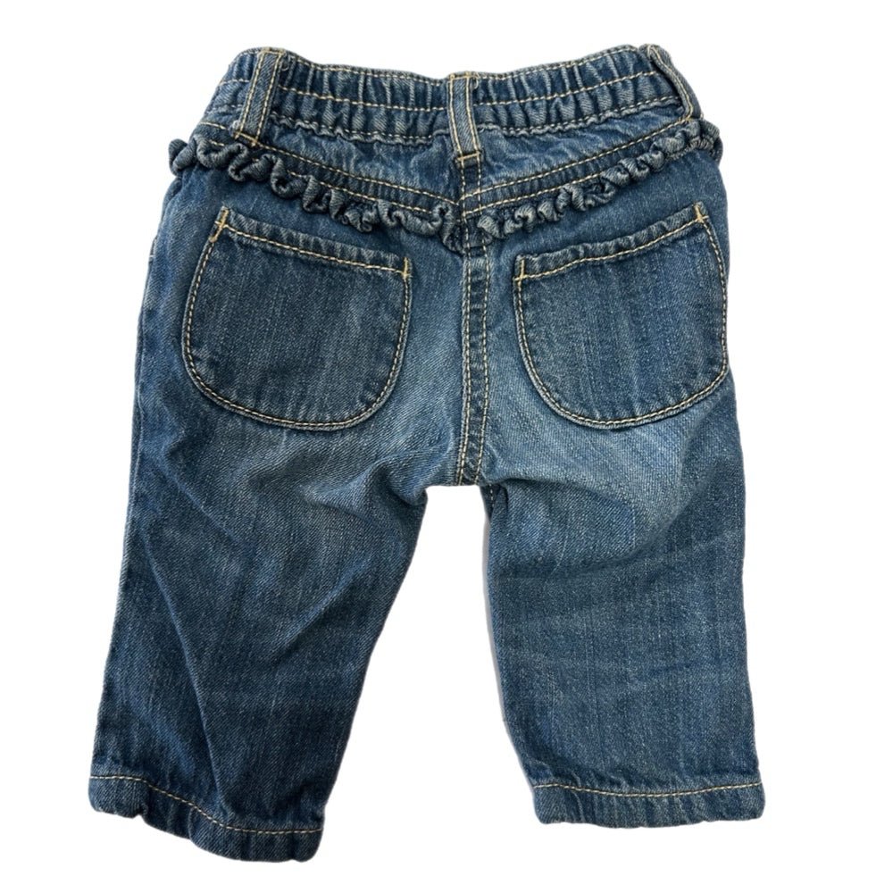 Gymboree Baby Giraffe denim blue jeans Infant Girl size 3-6 months 2010 | Finer Things Resale