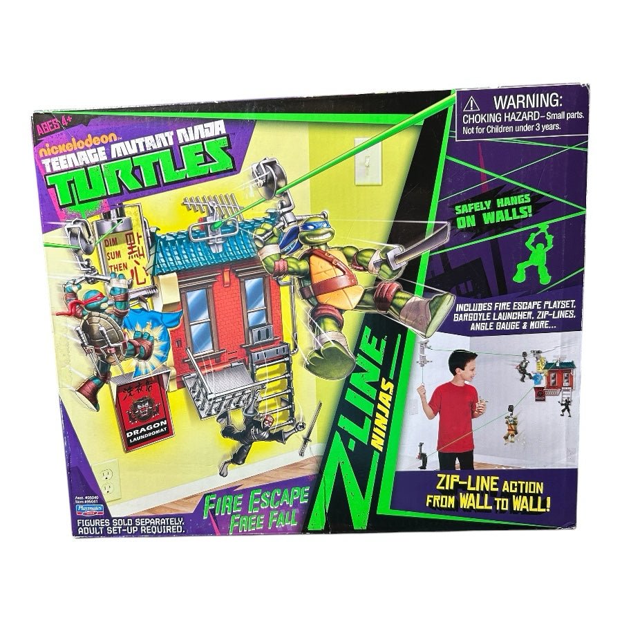 TMNT Zip-Line Ninjas Fire Escape Playset Playmates 2013 BRAND NEW! | Finer Things Resale