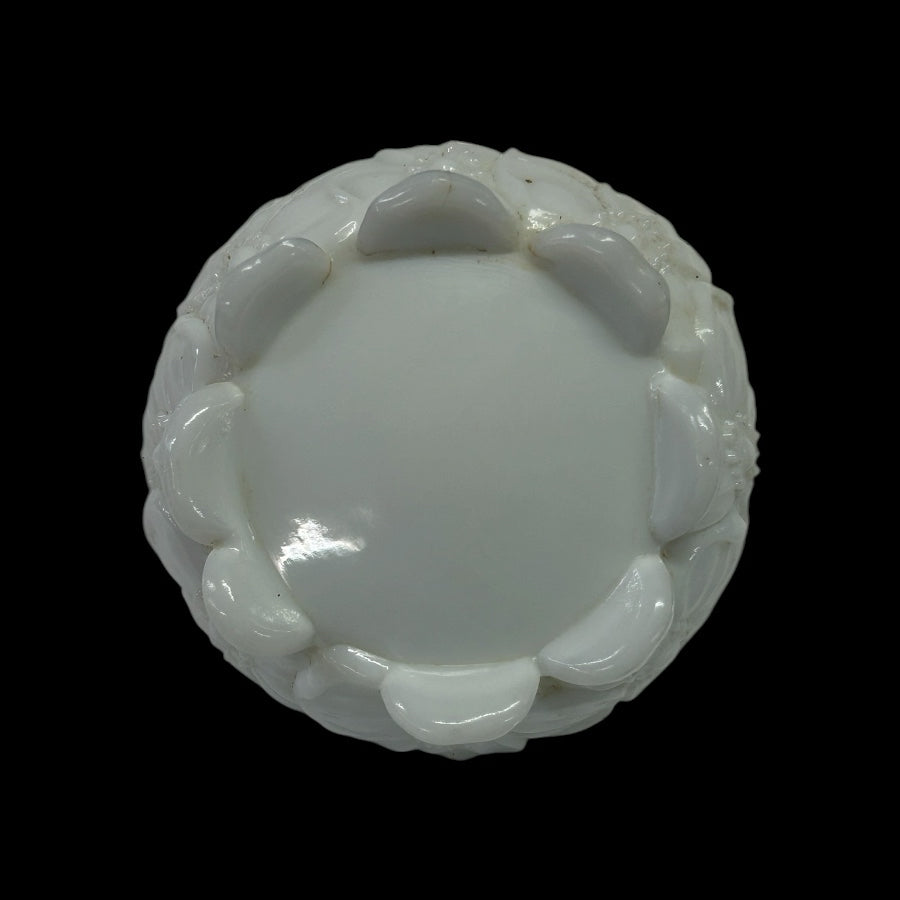 westmoreland dogwood milk glass candy dish basket