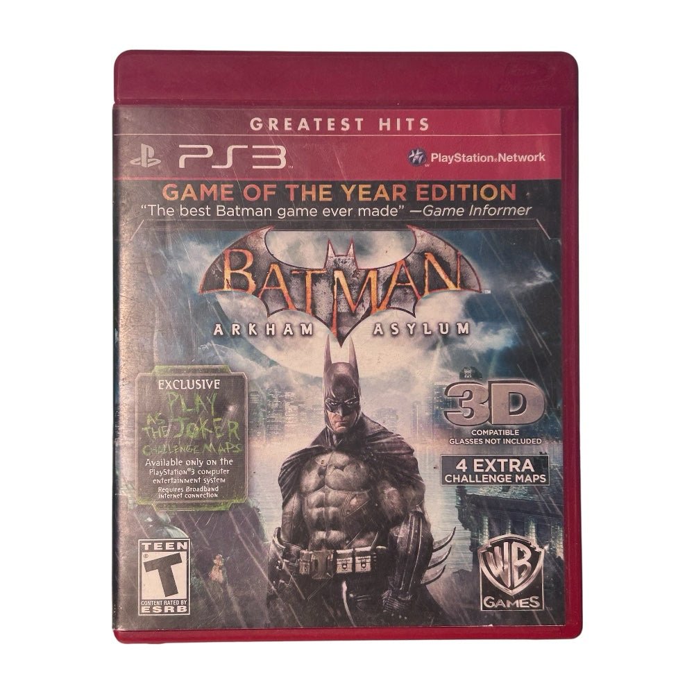 Batman Arkham Asylum Playstation 3 PS3 game Sony 2010 Rated T Greatest Hits | Finer Things Resale