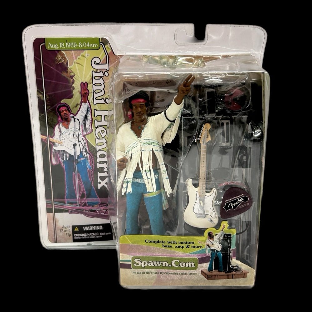 McFarlane Toys Jimi Hendrix Woodstock Concert Action Figure 2003 BRAND NEW! | Finer Things Resale