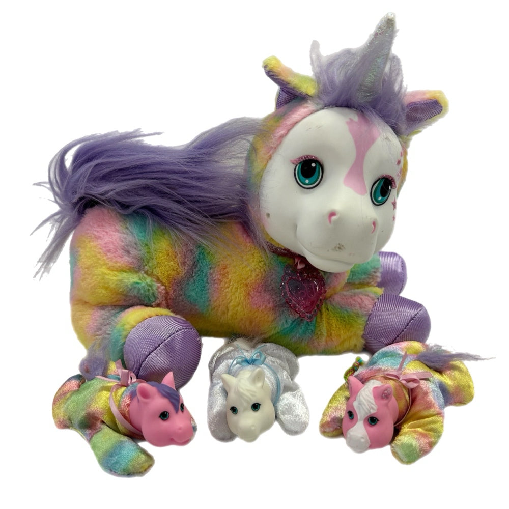 Unicorn Surprise Skyla with 3 babies Rainbow Plush Stuffed Animal