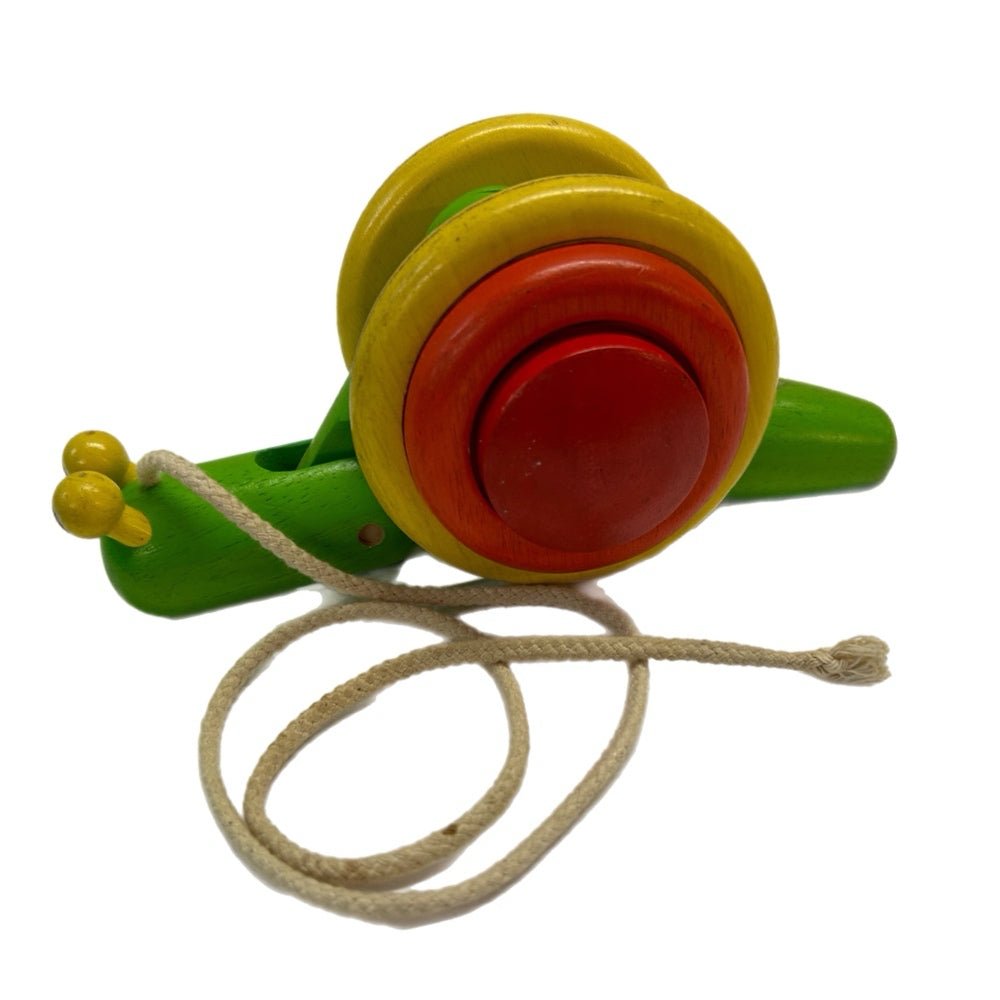 Plan Toys Wooden Snail Pull Along Toy | Finer Things Resale