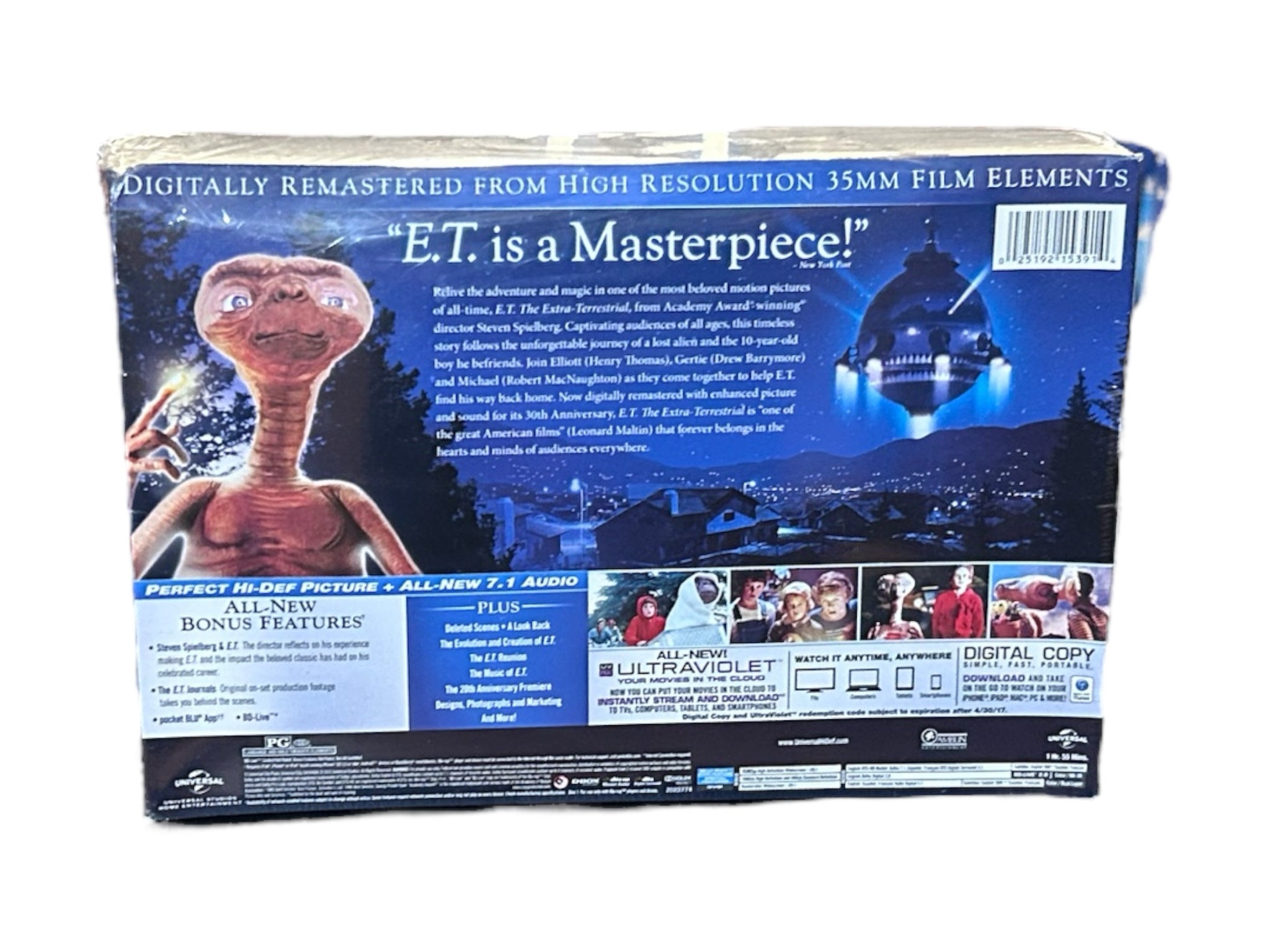 E.T. Limited Edition Blu-Ray DVD Combo Pack + Bonus Plush E.T. toy NEW SEALED | Finer Things Resale