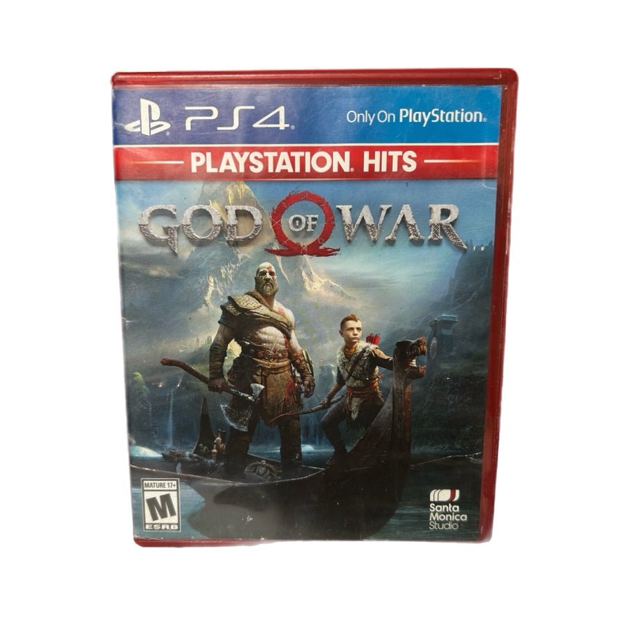 God of War Playstation Hits Playstation 4 PS4 game Rate M 17+ 2019 Red Case | Finer Things Resale