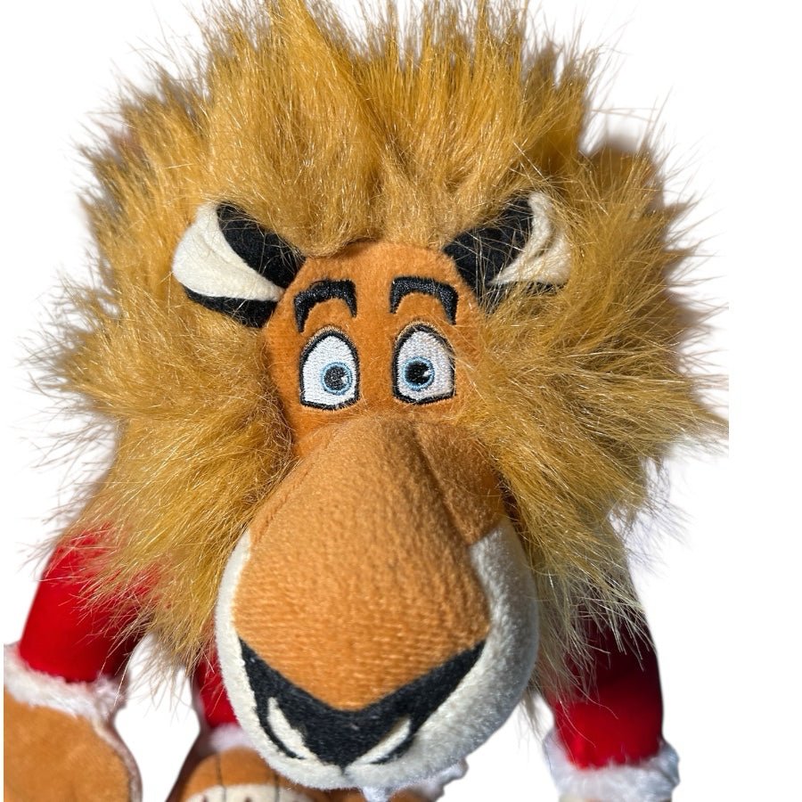 Madagascar Alex the Lion Santa Claus plush stuffed animal Christmas Gemmy 2009 | Finer Things Resale