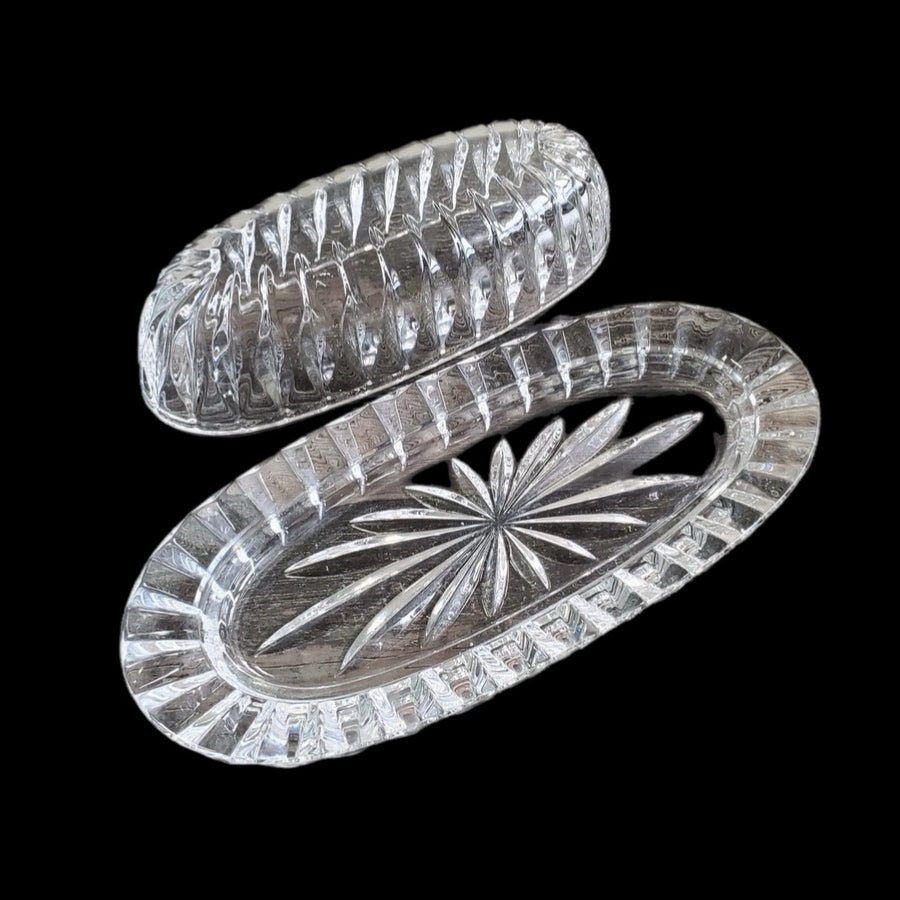 Mikasa Park Lane Crystal Covered Butter Dish VINTAGE | Finer Things Resale