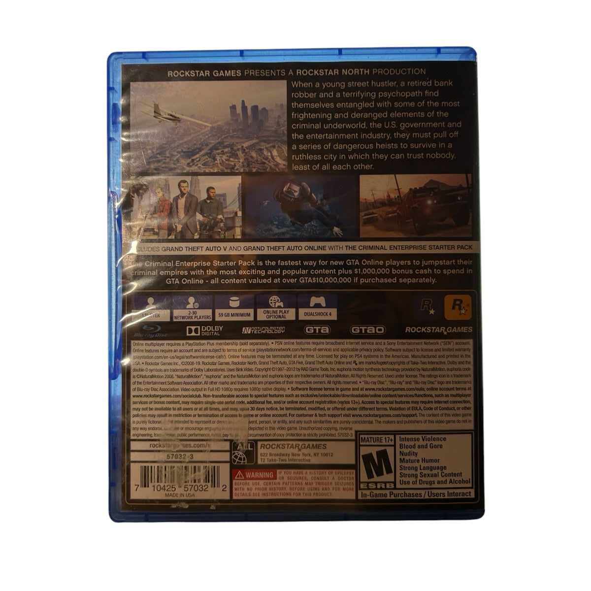 Grand Theft Auto V GTA Premium Edition Playstation 4 PS4 Rockstar Games 2018 M