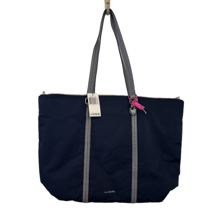 Vera Bradley Midtown Tote Classic Navy Zip Top  Laptop Work Bag Purse NWT | Finer Things Resale