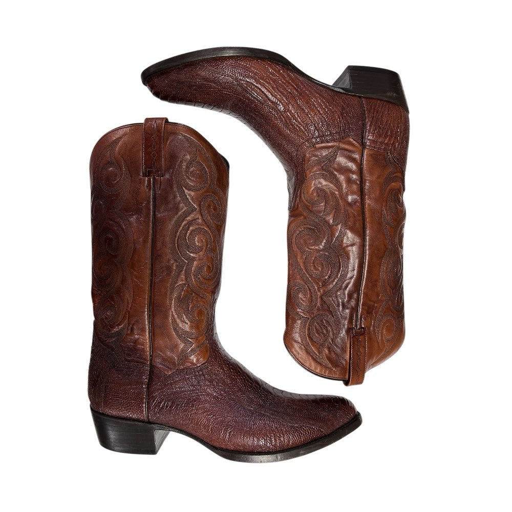 Dan Post Ostrich Leg Western Cowboy Boots 26636 SIZE 11 D | Finer Things Resale