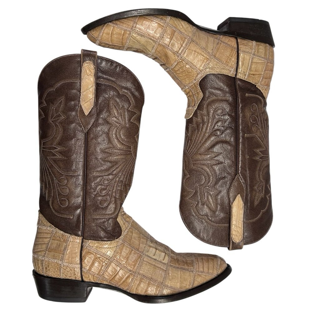 Corral Boots Exotic Alligator Inlay Cowboy Western Boots  SIZE 11 D | Finer Things Resale