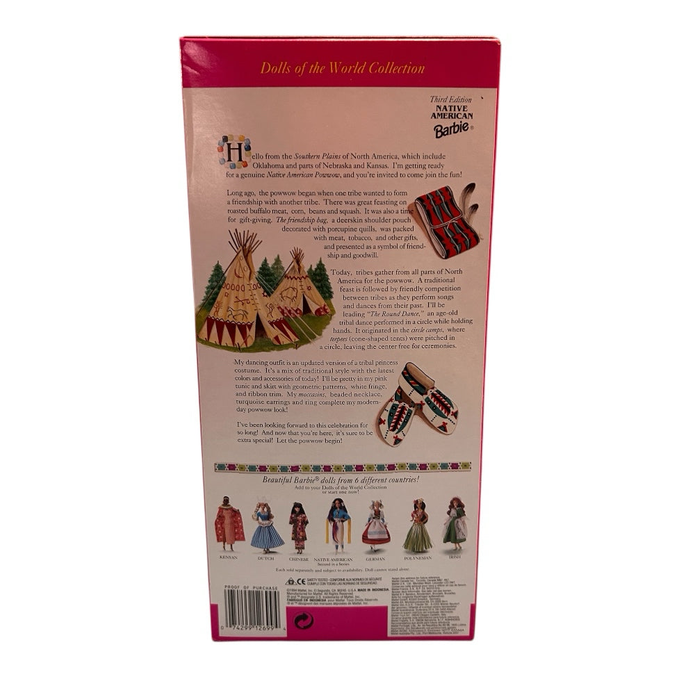 Native American 3rd Edition Barbie Dolls of the World Collection 12699 NIB 1997 | Finer Things Resale