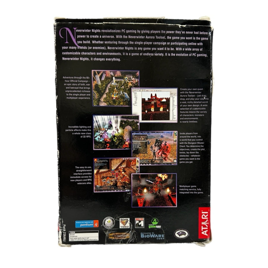 Neverwinter Nights PC Box BiowWare Atari 2002 Forgotten Realms Game | Finer Things Resale