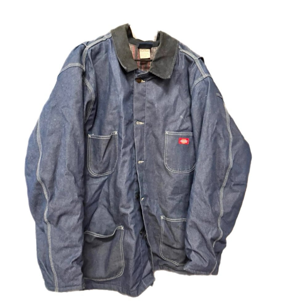 Dickies Denim Blanket Lined Chore Work Trucket Jacket Coat XXX-LARGE VINTAGE 90s | Finer Things Resale