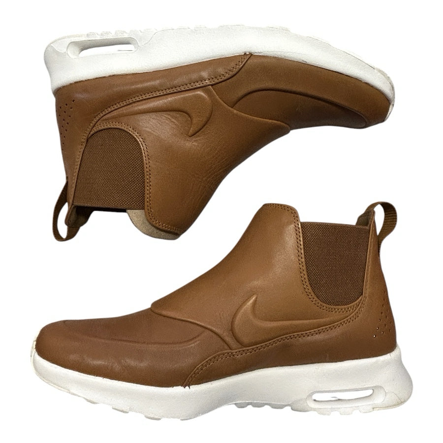 Nike Air Max Thea Mid Boots Brown Leather Chelsea Sneakers Size 8.5 859550-200