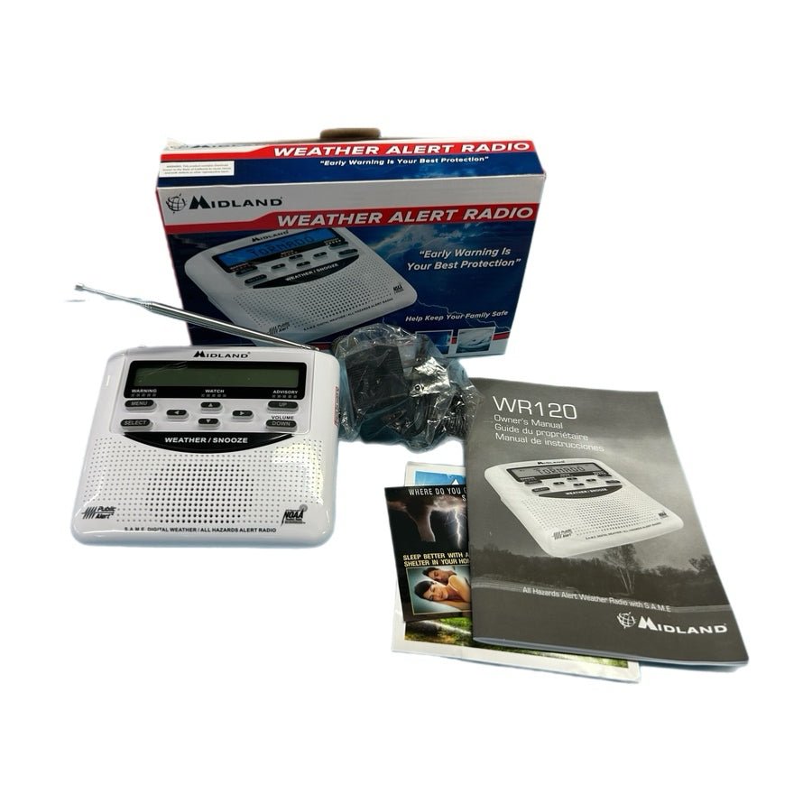 Midland Weather Alert Radio with Alarm Clock WR-120EZ  BRAND NEW! | Finer Things Resale