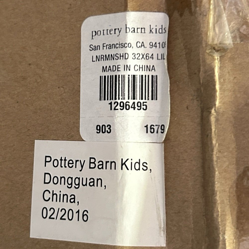 Pottery Barn Kids Linen Cordless Blackout Roman Shade Blush Pink 32x64 BRAND NEW | Finer Things Resale