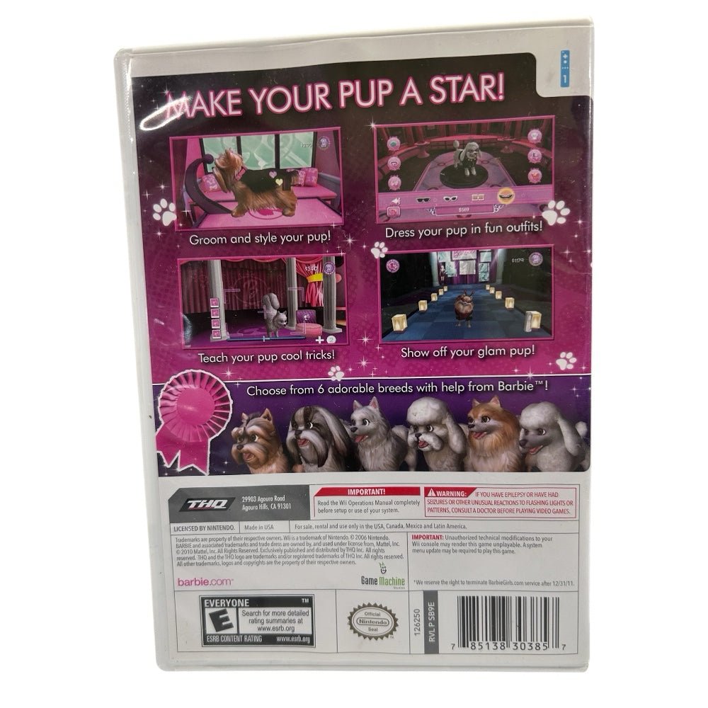 Barbie Groom and Glam Pups Nintendo Wii game 2010 Rated E | Finer Things Resale