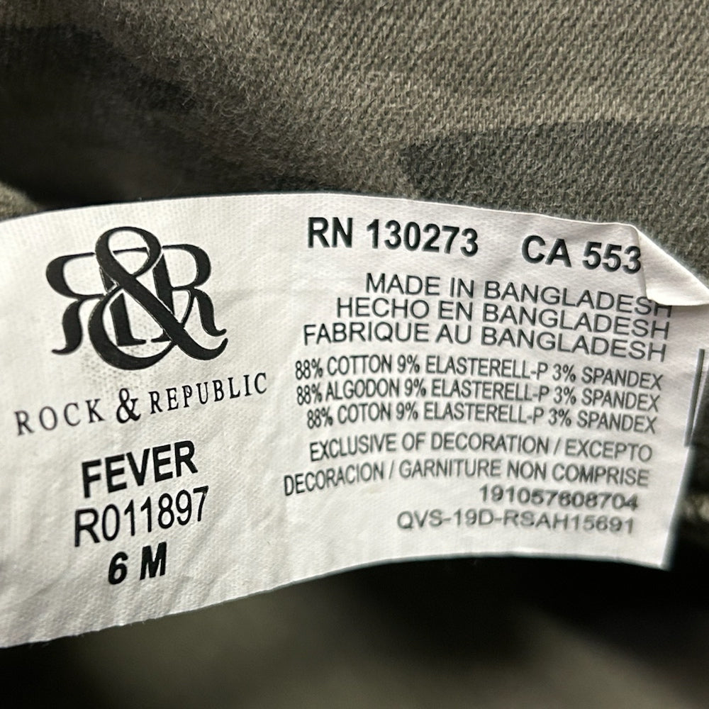 Rock & Republic Fever Pull-On Legging Pants Super Skinny SIZE 6M NWT!