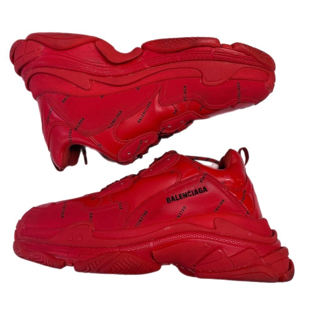 Balenciaga Triple S RED sneakers shoes 524039 MENS US 12 EUR 45 | Finer Things Resale