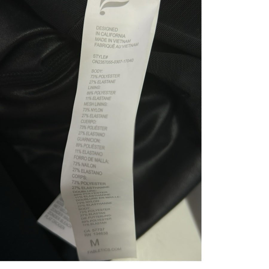 Fabletics Black Faux Leather Jumpsuit Sleeveless Skinny Legs SIZE M NWT! | Finer Things Resale
