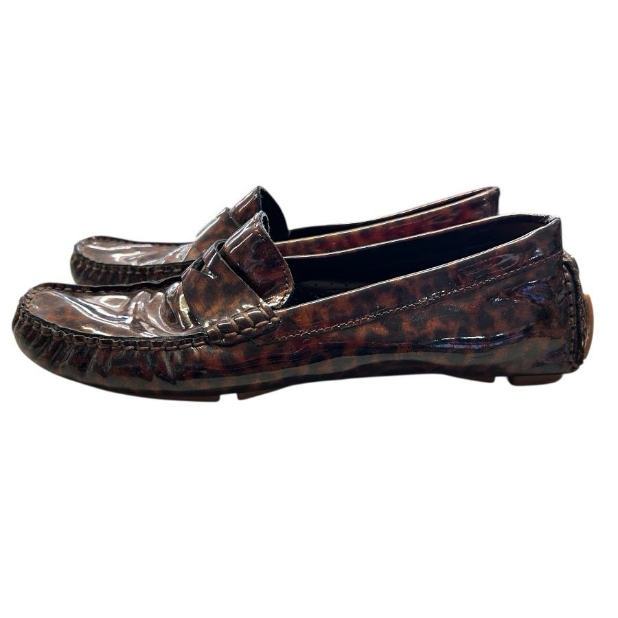 Cole Haan Patent Leather Cheetah Print Driving Loafers SIZE 7.5M | Finer Things Resale