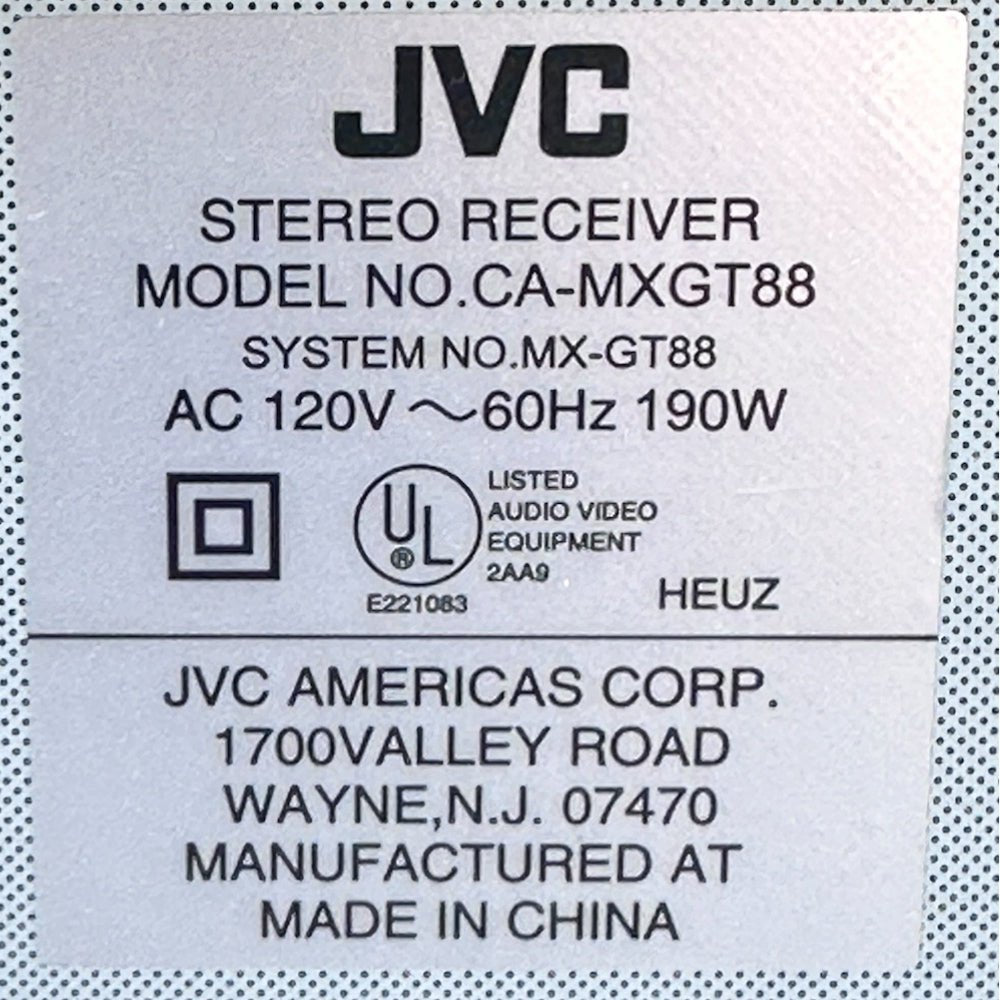 JVC Stereo Receiver AM/FM Radio CD Dual Cassette Sound System CA-MXGT88 VINTAGE! | Finer Things Resale