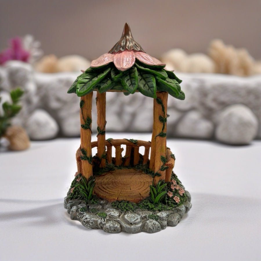 Ashland Spring Tiny Treasures Fairy Garden Gazebo Flower Roof Miniature Figure | Finer Things Resale