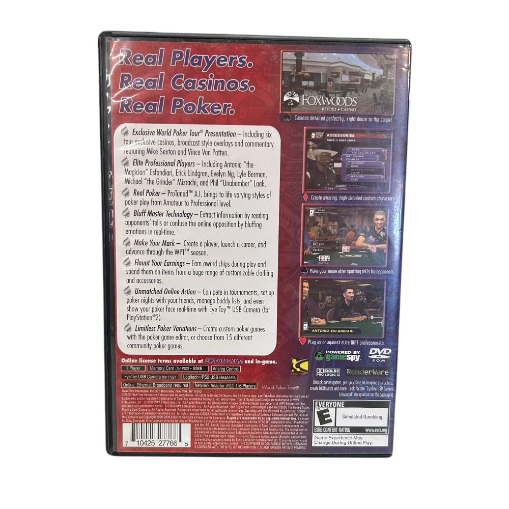 World Poker Tour Playstation 2 PS2 game Sony 2005 | Finer Things Resale